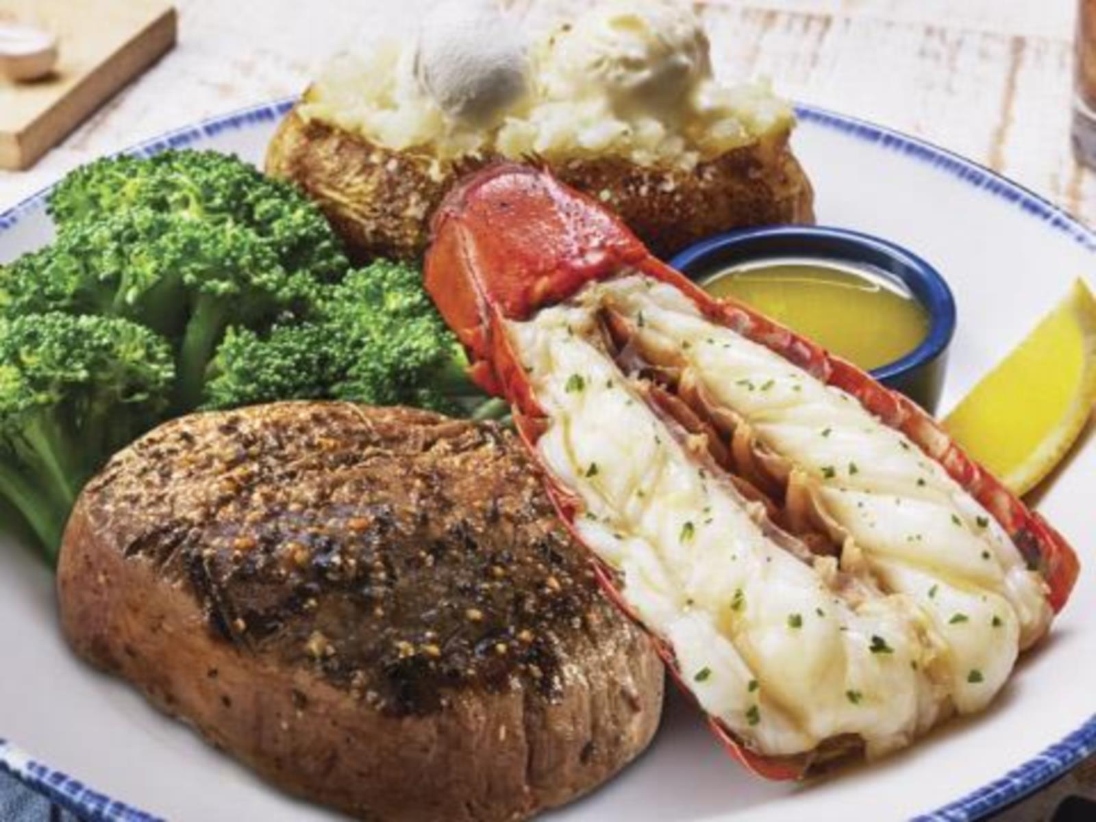 Order Surf & Turf Maine Lobster Tail & 6 Oz. Filet Mignon** food online from Red Lobster store, Aurora on bringmethat.com
