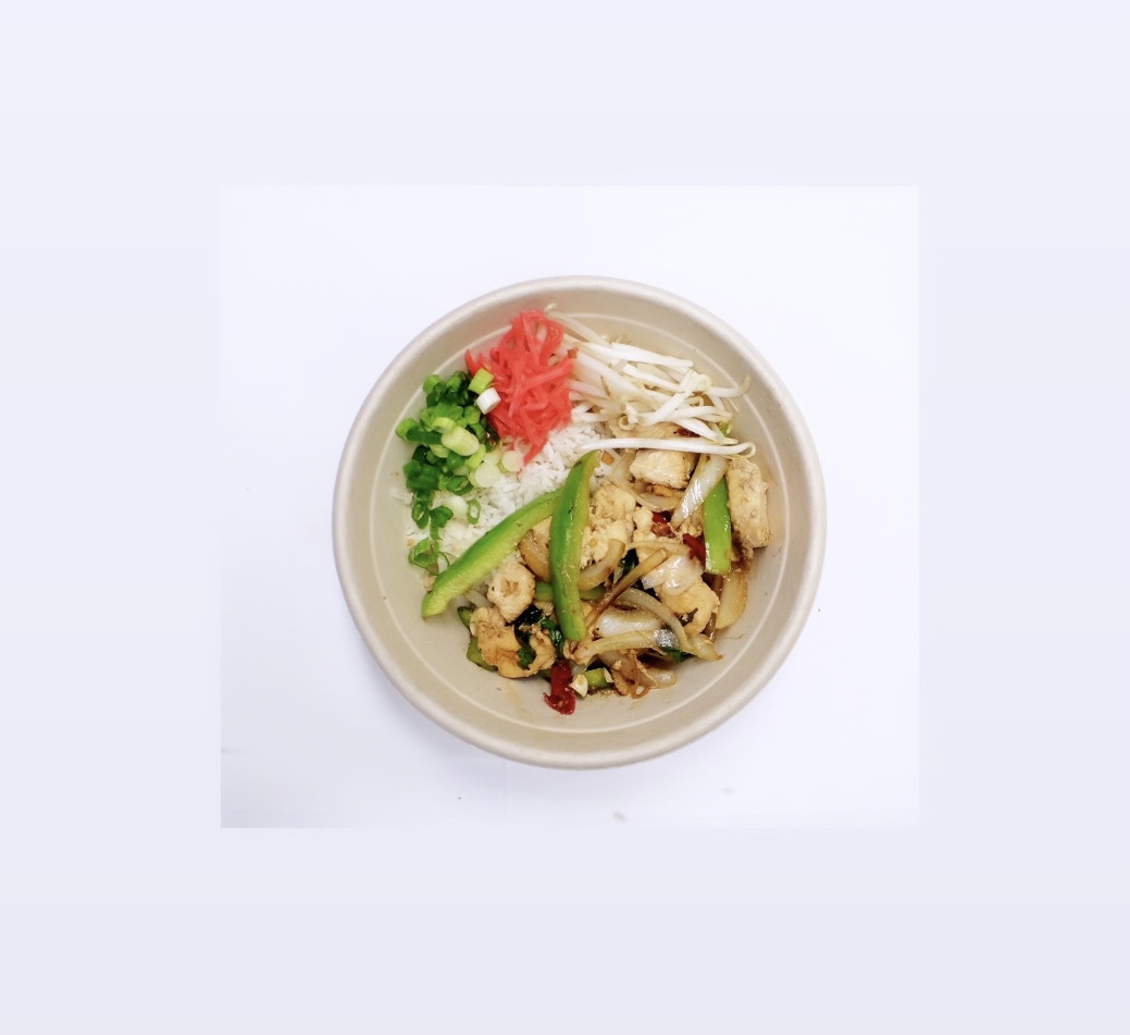 Order Spicy Basil Chicken food online from Zen Street Ramen & Asian Fusion store, Riverside on bringmethat.com