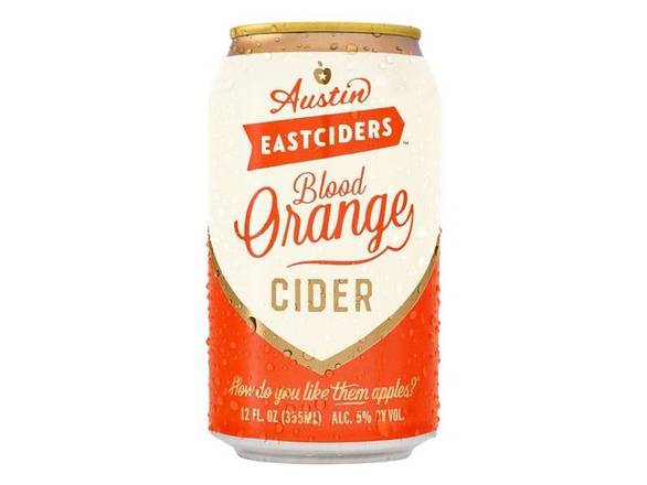 Order Austin Eastciders Blood Orange Cider - 6x 12oz Cans food online from Goody Goody Liquor store, Addison on bringmethat.com