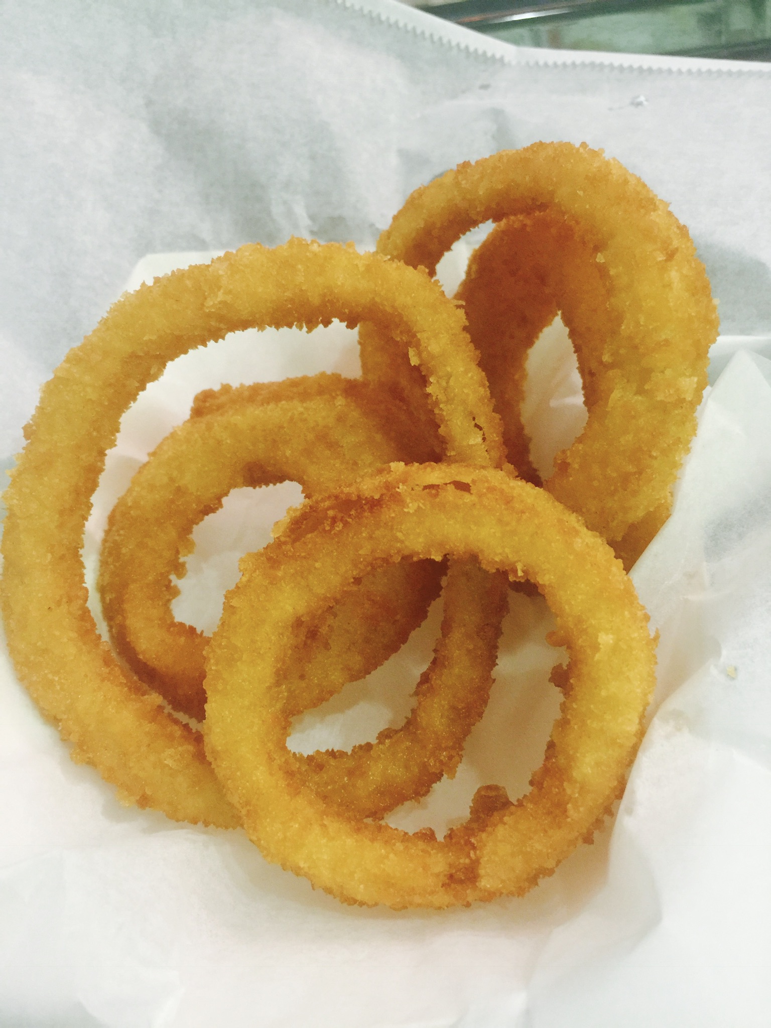 Order Onion Rings food online from Burgers, Fish & Fries store, La Mesa on bringmethat.com