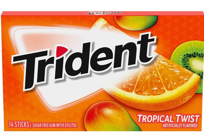 Order Trident Tropical Twist (14 Ct) food online from Exxonmobil store, Dallas on bringmethat.com