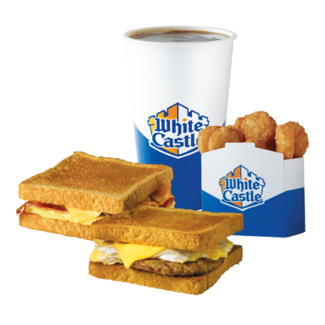 Order 2 BREAKFAST TOAST SLIDER MEAL CAL 1100-1230 food online from White Castle store, Wentzville on bringmethat.com