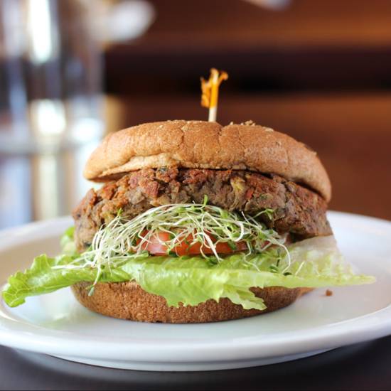 Order Lentil Burger food online from Green Leaves Vegan store, Los Angeles on bringmethat.com