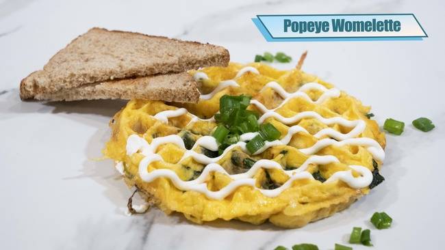 Order Popeye's Womelette food online from Penelope's Coffee and Tea store, Foster City on bringmethat.com