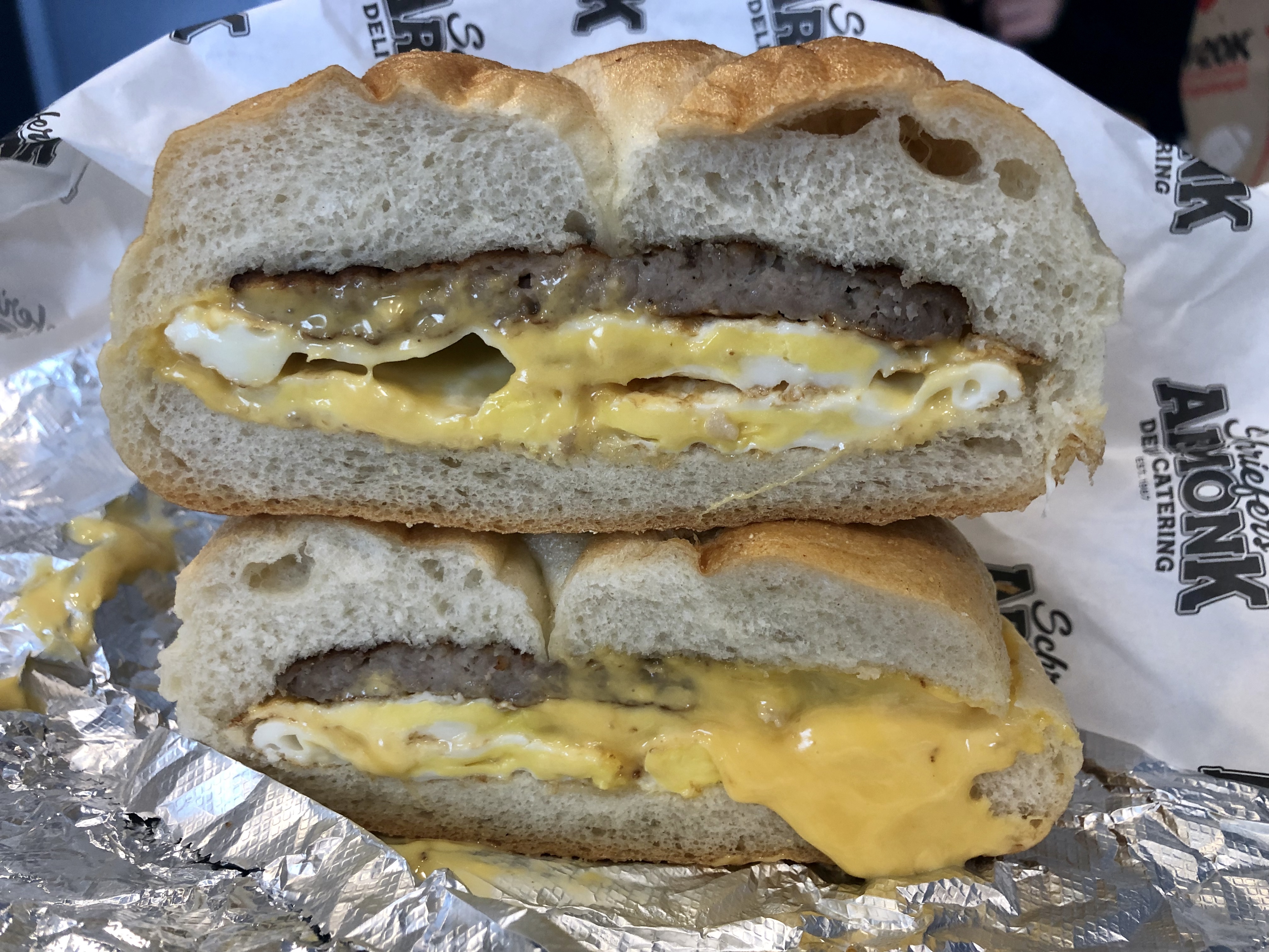 Order 2. Two Eggs with Cheese on Roll food online from Schriefer's Armonk Deli & Catering store, Armonk on bringmethat.com