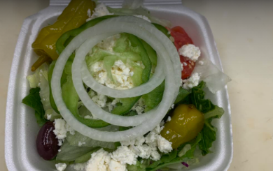 Order Side Greek Salad food online from Bruno's Pizza & Pasta store, Tyler on bringmethat.com