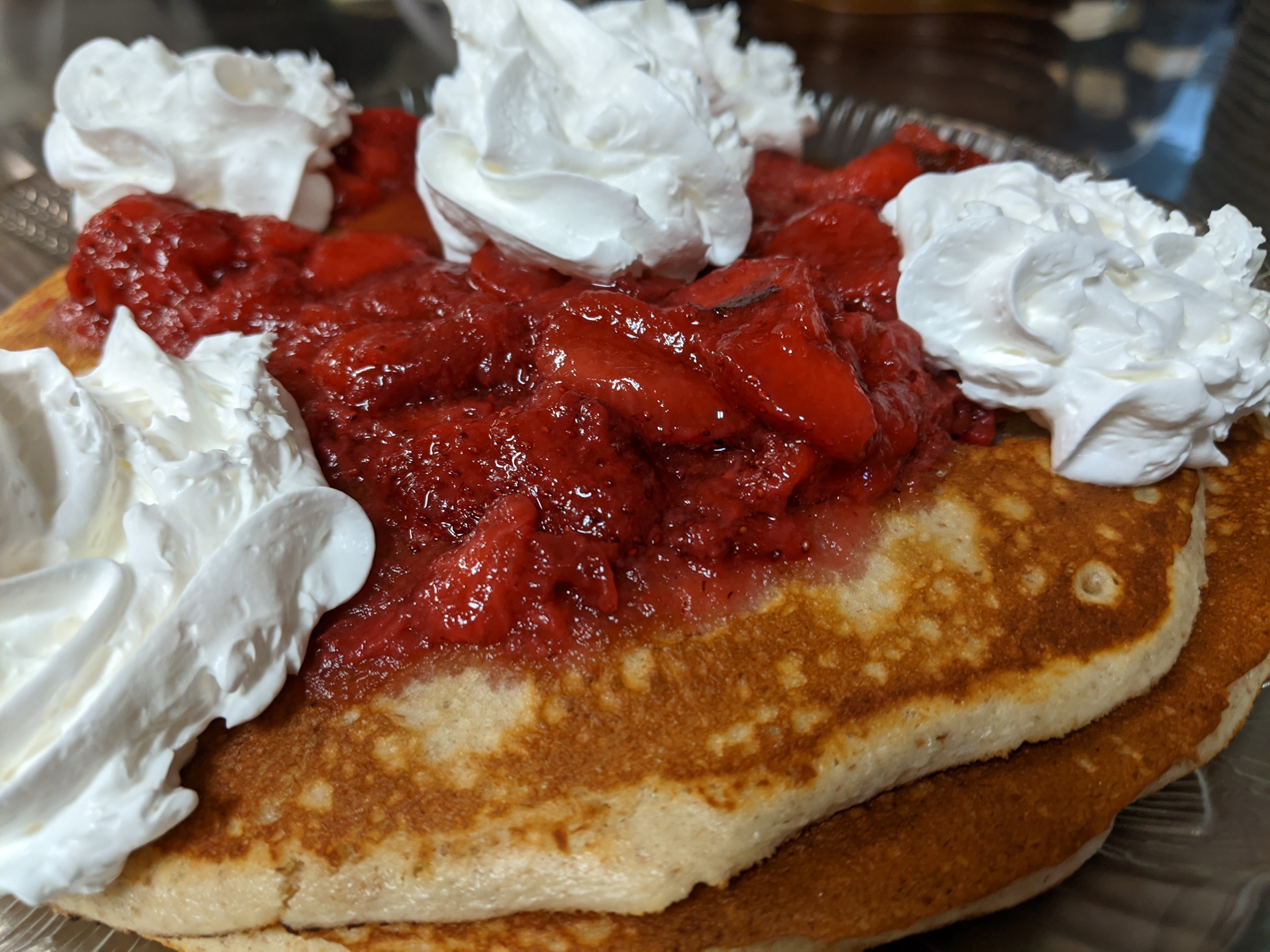 Order 2 Strawberry Pancakes food online from Us Egg store, Chandler on bringmethat.com