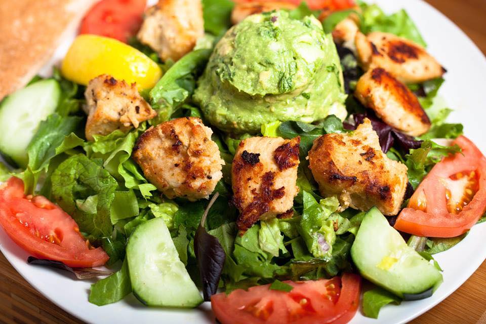 Order  Guacamole Salad (Option to choose Protein) food online from Eva's health food store, New York on bringmethat.com