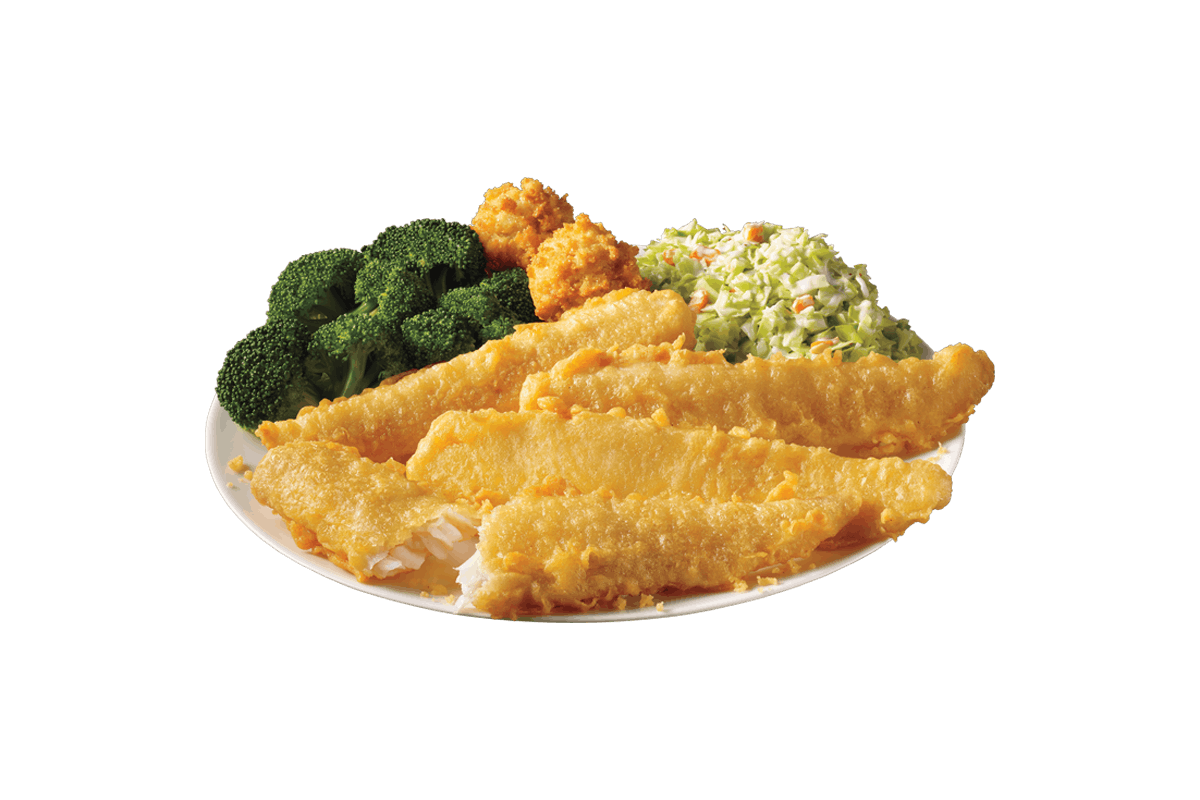 Order 4 Piece Batter Dipped Fish Meal food online from Captain Ds Seafood Restaurants store, Forestdale on bringmethat.com