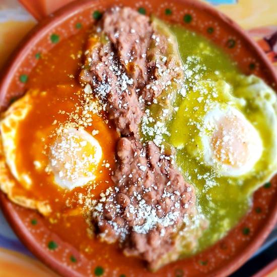 Order Huevos Divorciados food online from Matachines Authentic Mexican Food store, Edmond on bringmethat.com