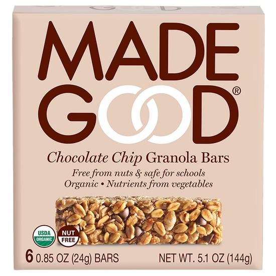 Order Made Good Chocolate Chip Granola Bars, 6 CT food online from CVS store, Tulsa on bringmethat.com