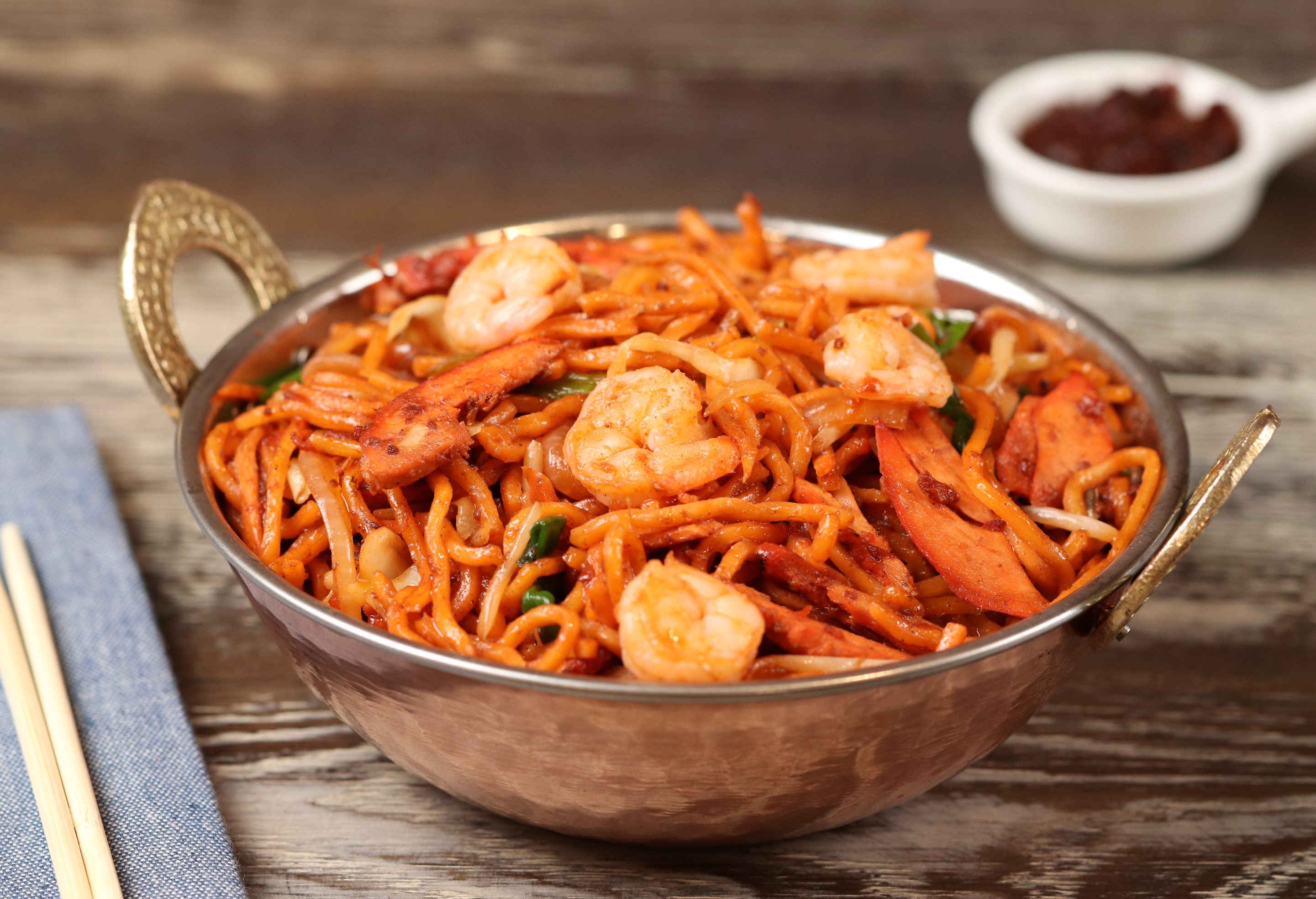 Order 68. Mix Masala Chow Mein food online from Sagar Chinese store, Bellerose on bringmethat.com
