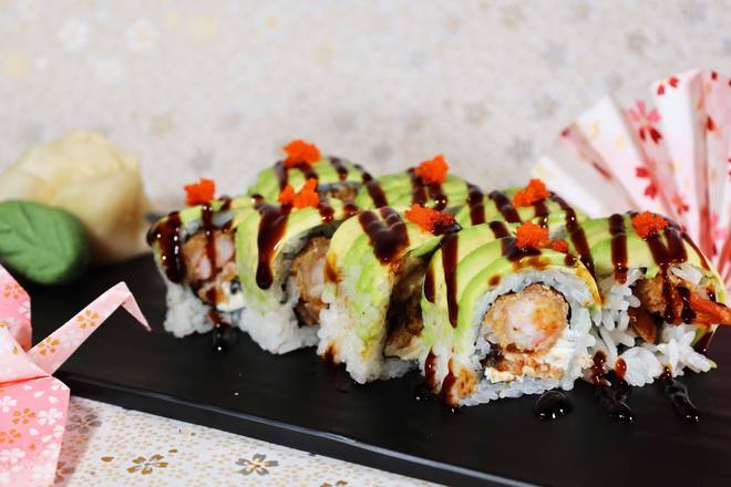 Order Dragon Roll(8 Pc) food online from Hibachi Express store, New Rochelle on bringmethat.com