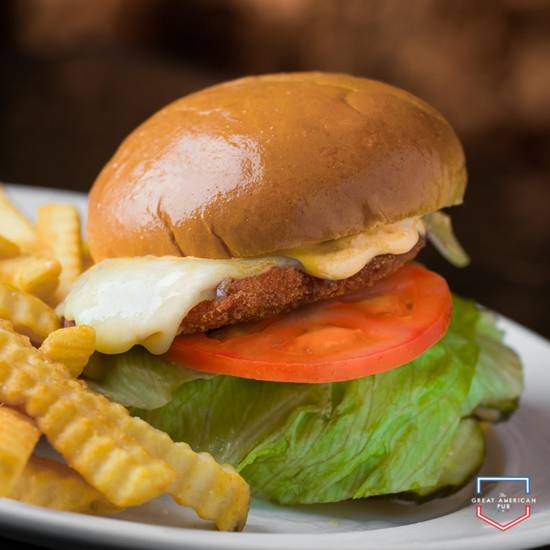 Order Southwest Fried Chicken Sandwich food online from The Great American Pub store, Las Vegas on bringmethat.com