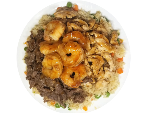 Order M7. Chicken, Beef, and Shrimp food online from Ufo Hibachi Express store, Roswell on bringmethat.com