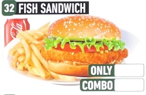 Order #32 Fish Sandwich Only food online from Jersey Kabob Platter & Pizza store, Monroe Township on bringmethat.com