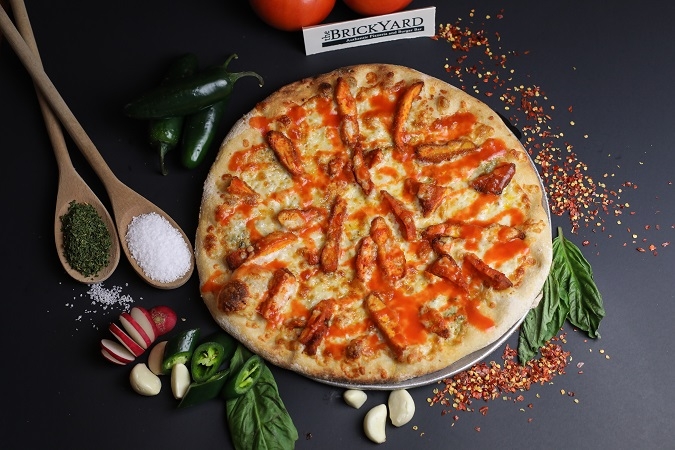 Order Buffalo Chicken Pizza food online from The Brickyard store, Woburn on bringmethat.com