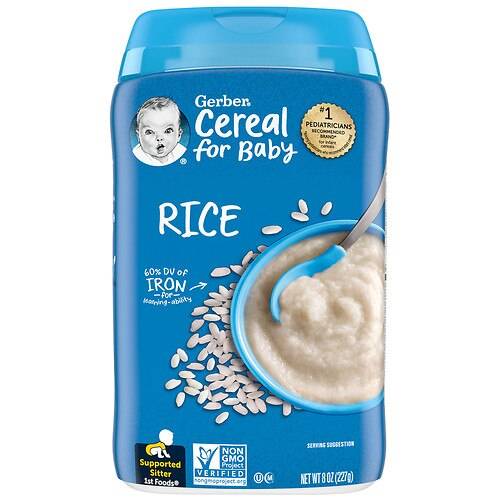 Order Gerber Single-Grain Rice Baby Cereal Rice - 8.0 oz food online from Walgreens store, Seagoville on bringmethat.com