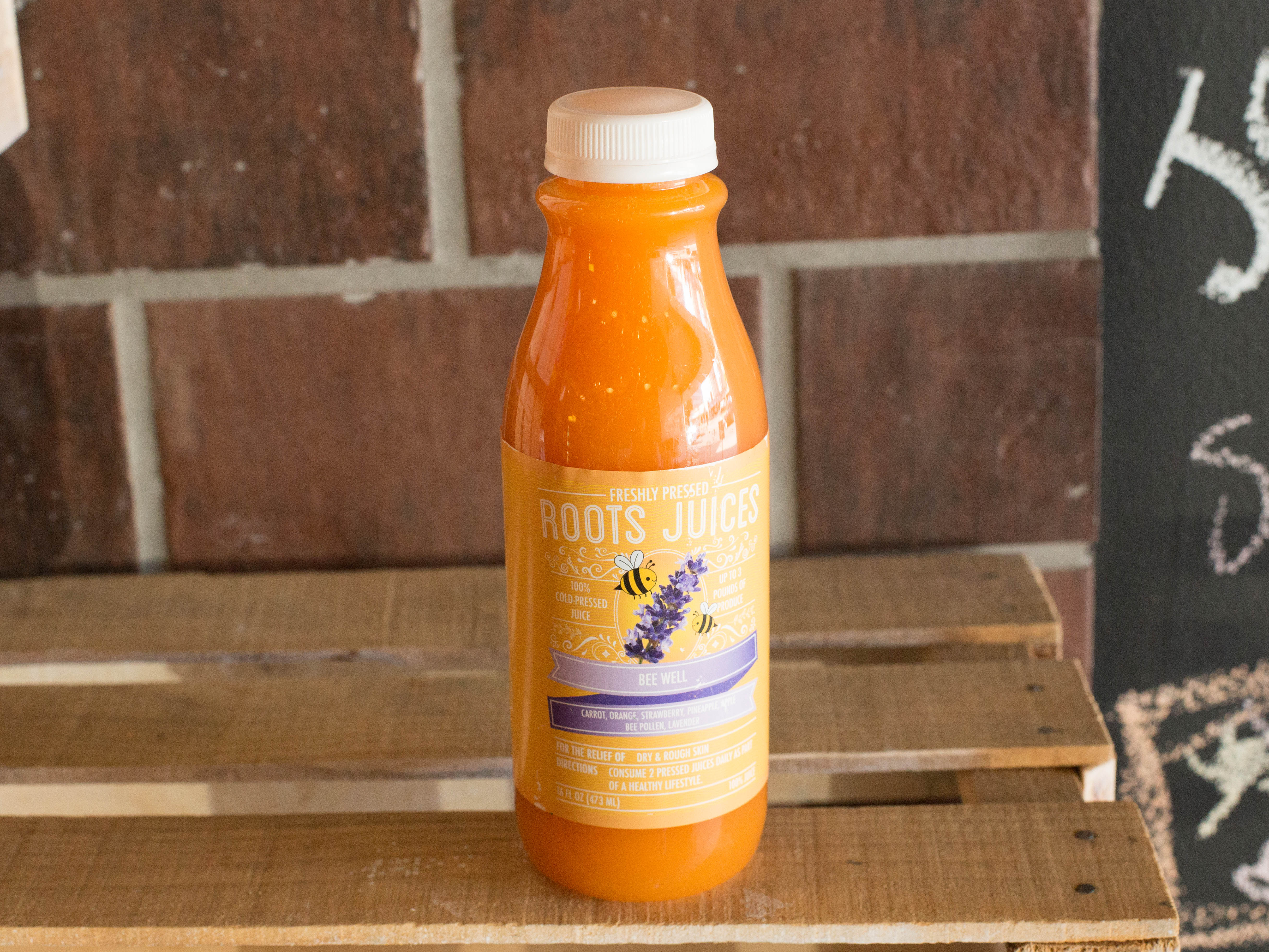 Order Bee Well Juice food online from Roots Juices store, Dallas on bringmethat.com