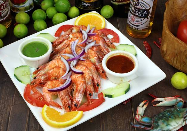 Order Camarones Para Pelar / Steamed Whole Shrimp food online from Mariscos El Rey #3 store, Lakewood on bringmethat.com