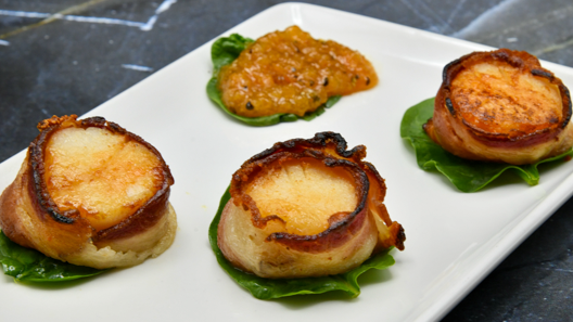 Order Bacon Wrapped Sea Scallops food online from Morton The Steakhouse store, Nashville on bringmethat.com