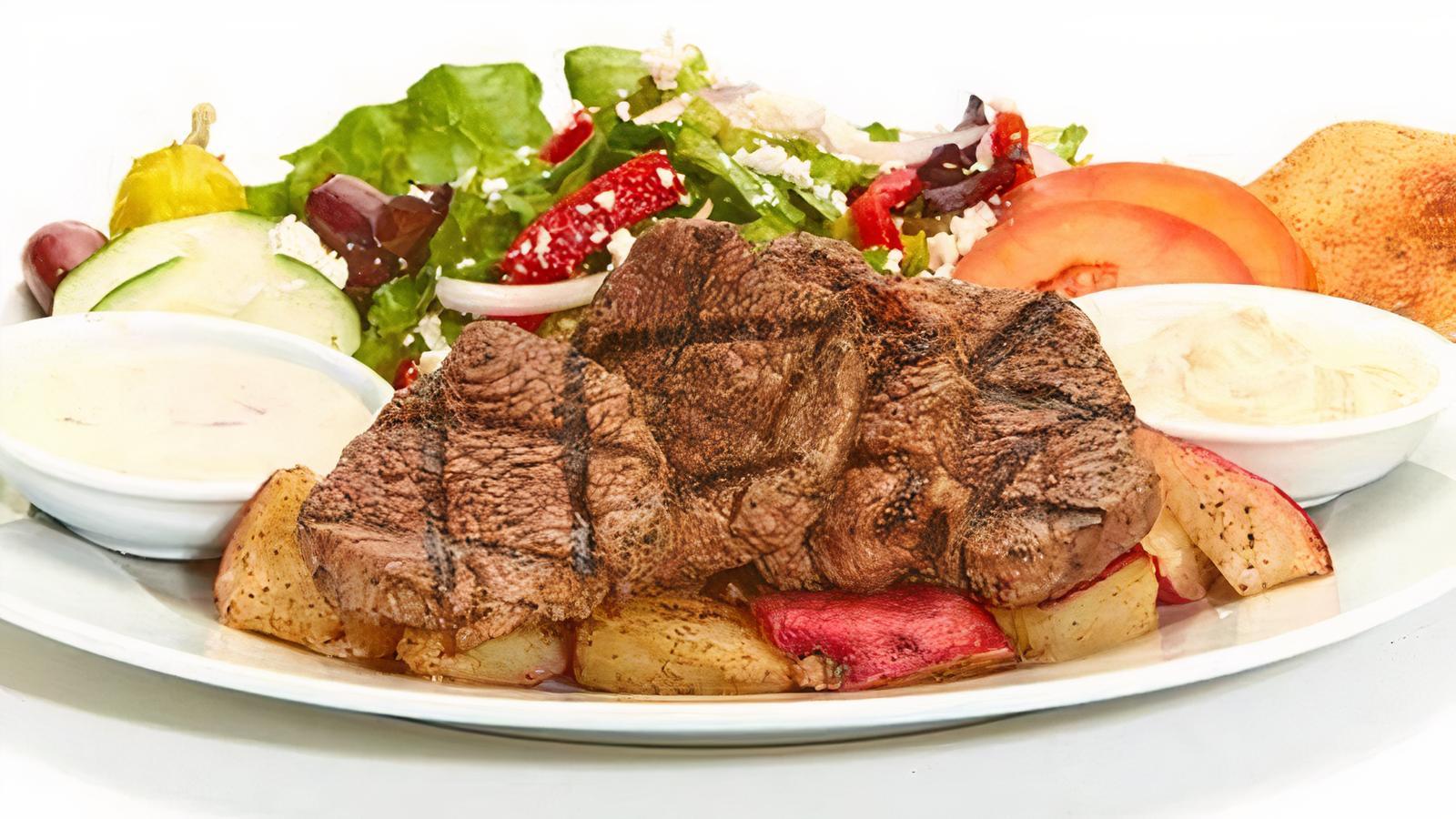 Order Grilled Beef Tender Feast food online from Tazikis Mediterranean Cafe store, Denver on bringmethat.com