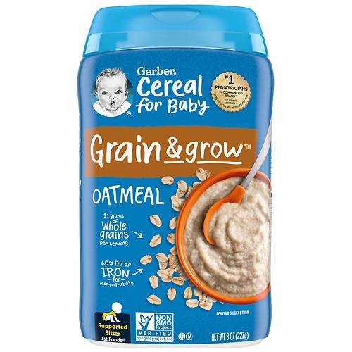Order Gerber Single-Grain Oatmeal Baby Cereal Oatmeal - 8.0 oz food online from Walgreens store, Greensboro on bringmethat.com