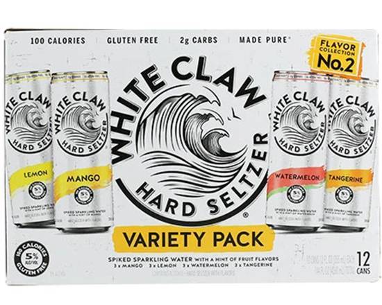 Order White Claw Variety No.2, 12pk-12oz can beer (8% ABV) food online from Samco Food Store store, Bakersfield on bringmethat.com