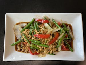 Order 40. Phad Bai Graplaw food online from Youpa Thai Kitchen store, Kent on bringmethat.com