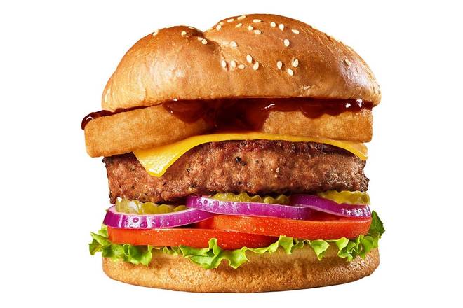 Order Rodeo Ring Beyond Burger® food online from The Burger Den store, Bakersfield on bringmethat.com