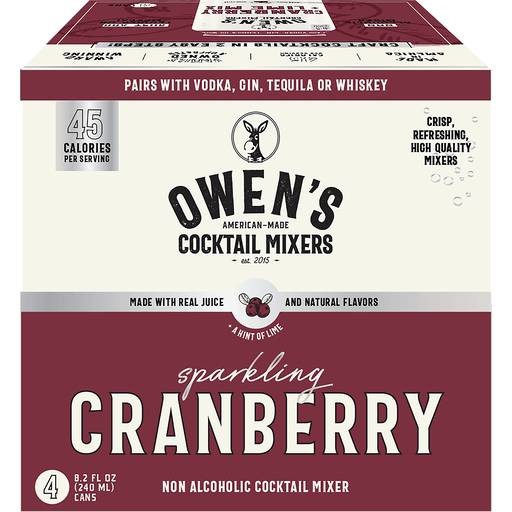 Order Owen's Cranberry + Lime Mix  (4PK 8.4 OZ) 142862 food online from Bevmo! store, Albany on bringmethat.com