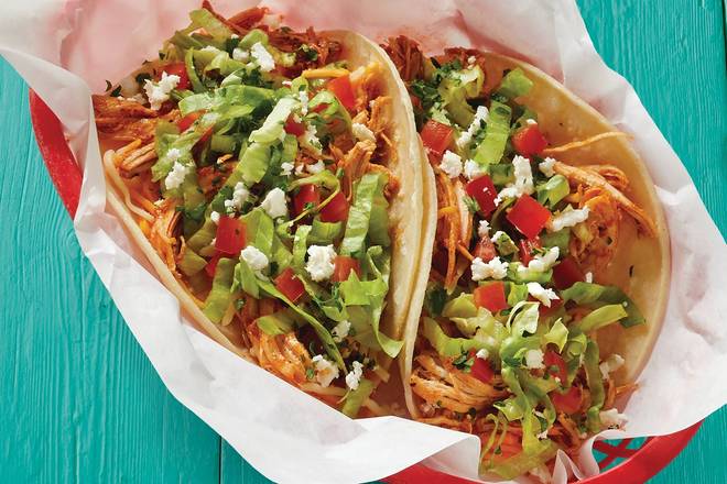 Order Shredded Chicken Taco food online from Fuzzy's Taco Shop store, Dallas on bringmethat.com