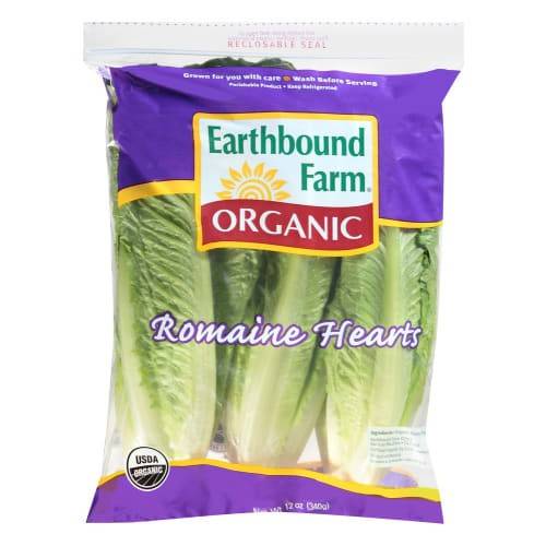 Order Earthbound Farm · Organic Romaine Hearts (12 oz) food online from Albertsons store, Lafayette on bringmethat.com