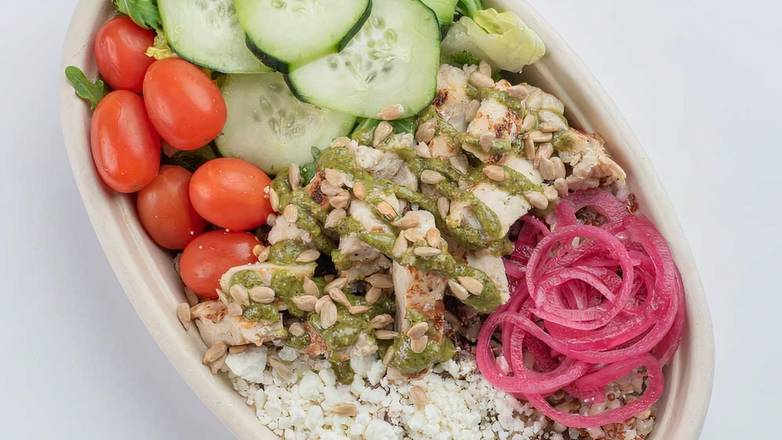 Order Power Pesto Chicken Bowl food online from Vitality Bowls store, Brentwood on bringmethat.com