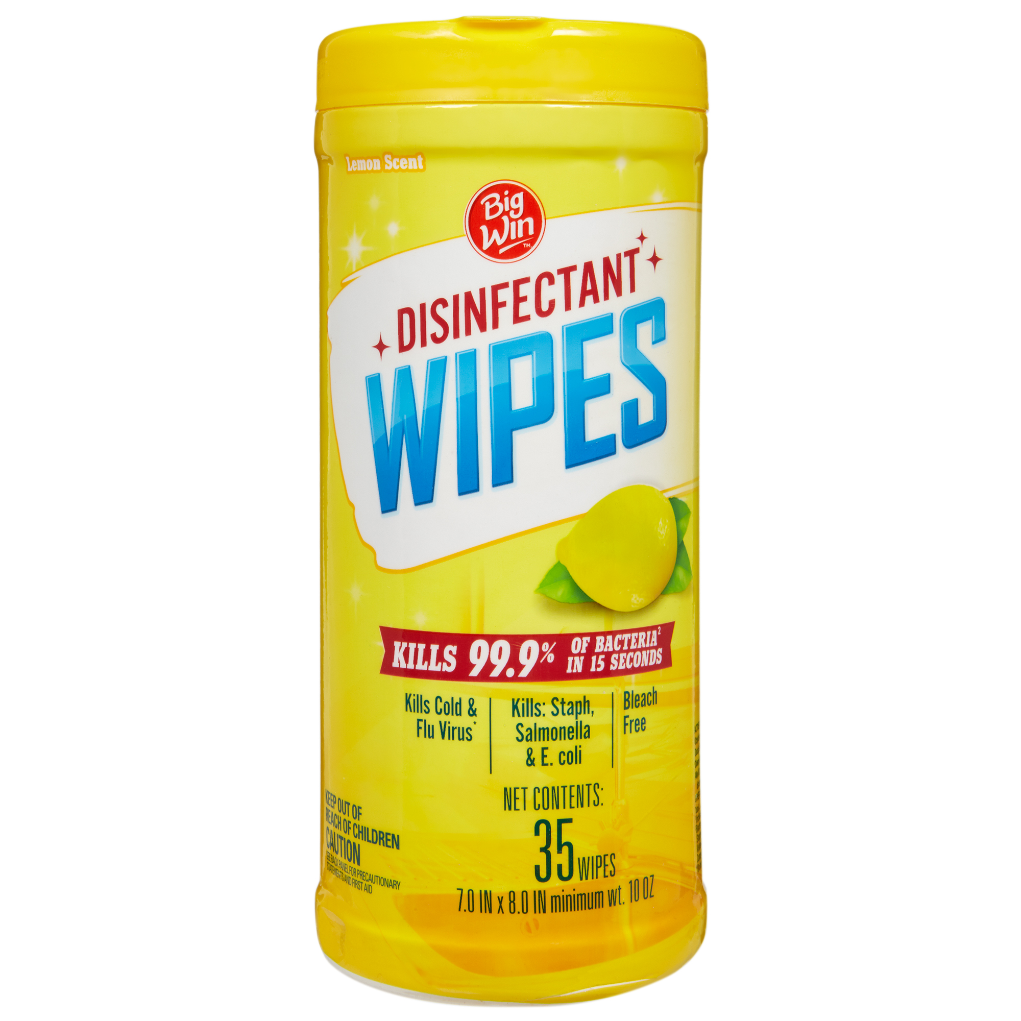 Order Big Win Disinfecting Wipes, Lemon - 35 ct food online from Bartell store, Edmonds on bringmethat.com