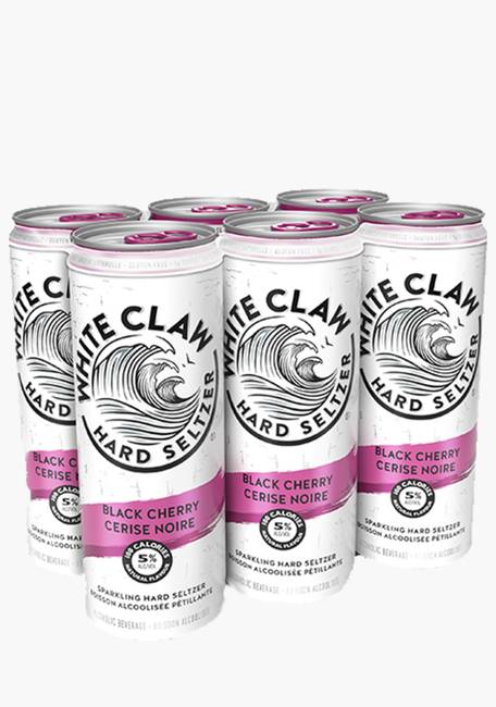 Order White Claw Black Cherry 6pk food online from Upper Crust Pizzeria store, Beverly Hills on bringmethat.com