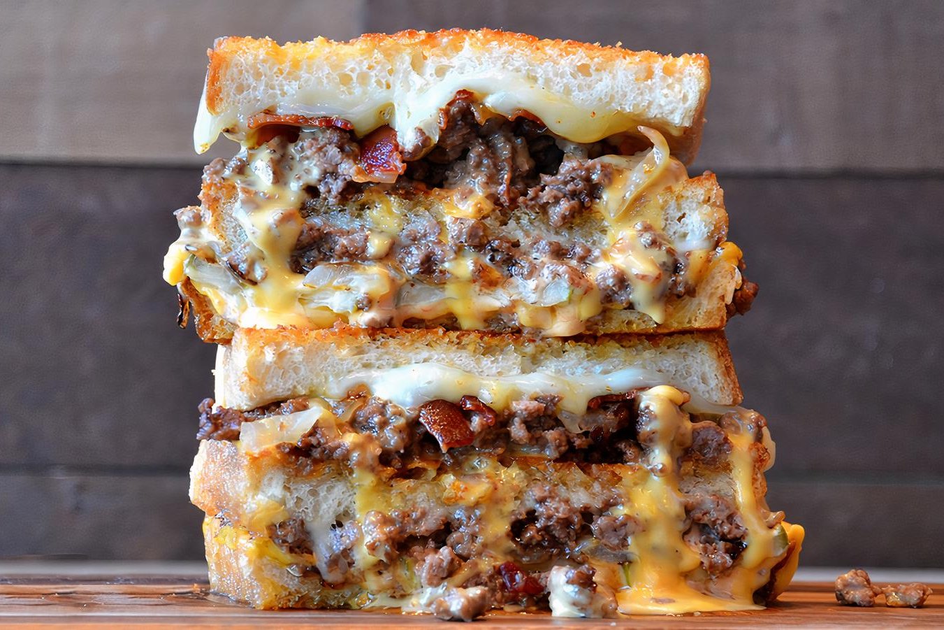 Order Double Bacon Burger Grilled Cheese food online from Kings Family Restaurants store, Greensburg on bringmethat.com