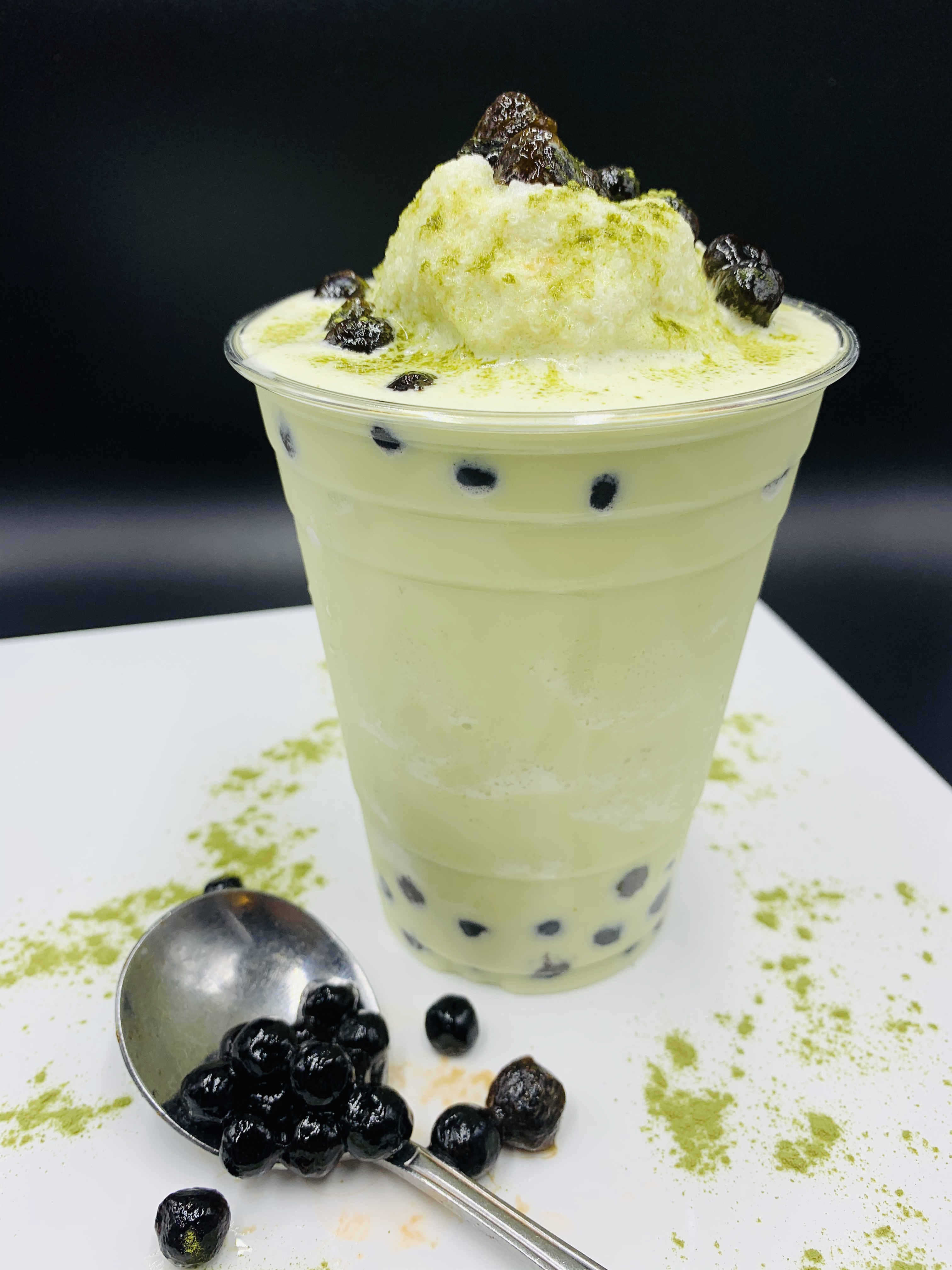Order MATCHA GREEN TEA SMOOTHIE. food online from Exotic Thai Cafe store, Woodland Hills on bringmethat.com