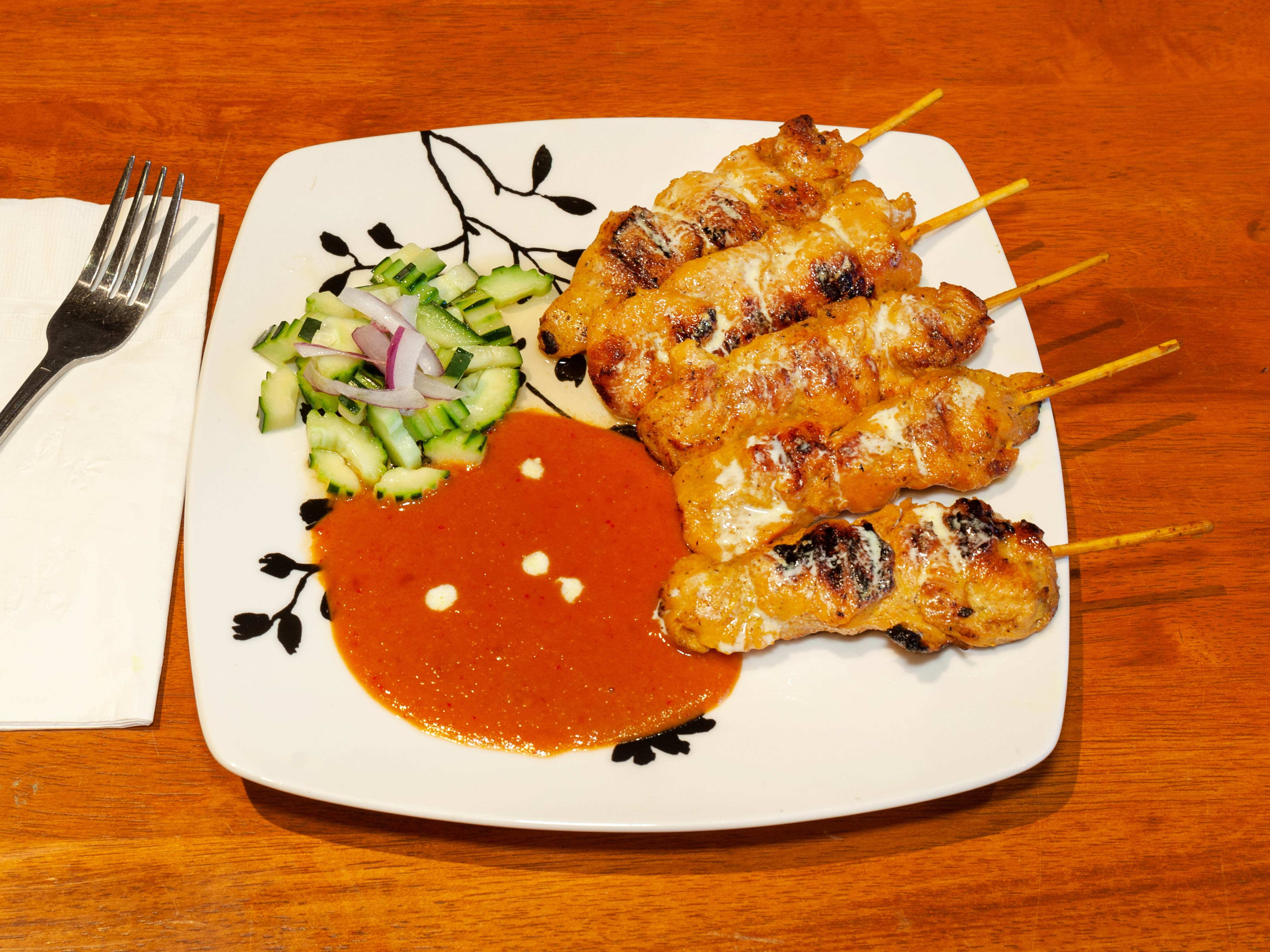 Order Chicken Satay call us 8182250789 food online from Exotic Thai Cafe store, Woodland Hills on bringmethat.com