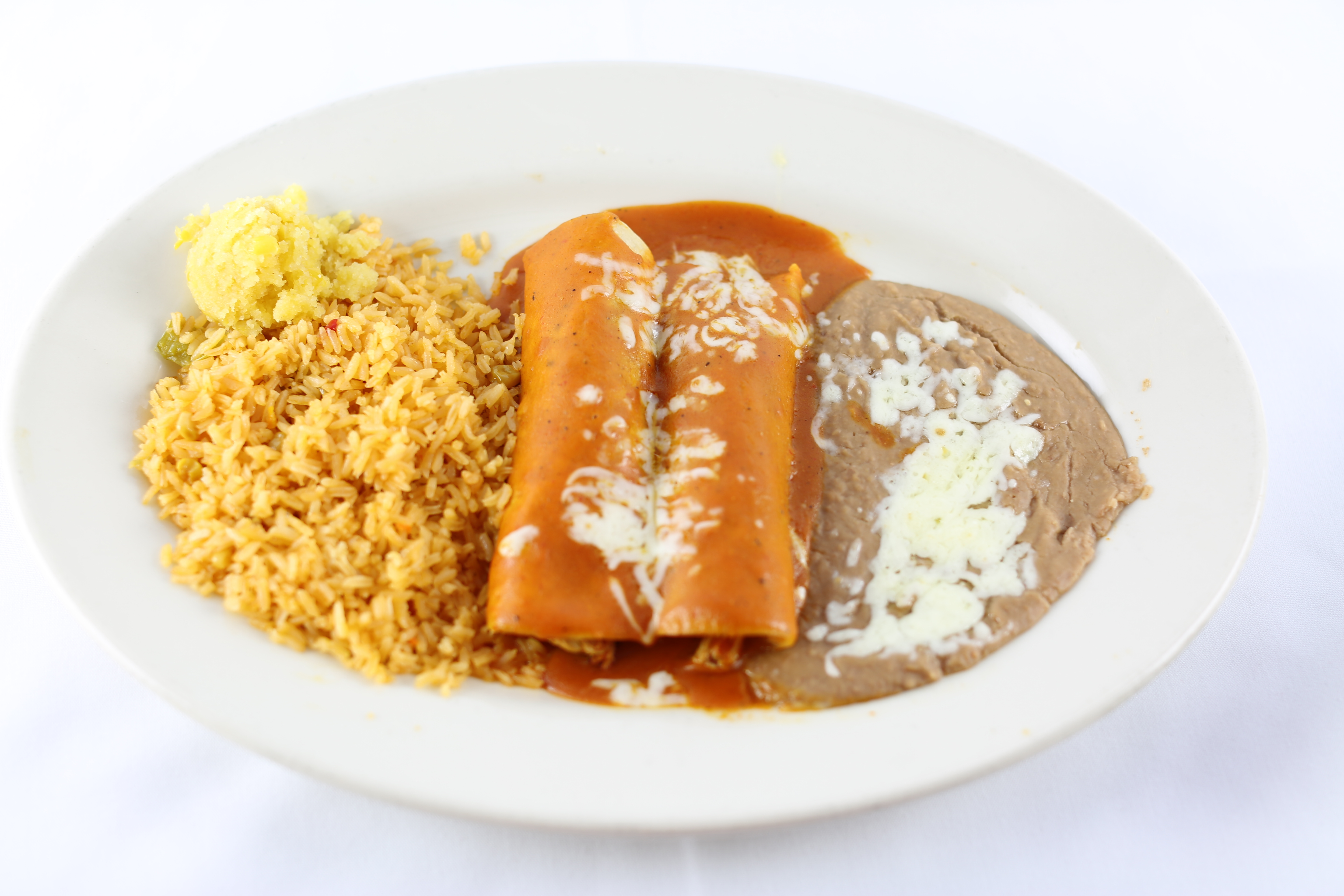 Order Two Enchiladas Almuerzo food online from El Tapatio store, Citrus Heights on bringmethat.com