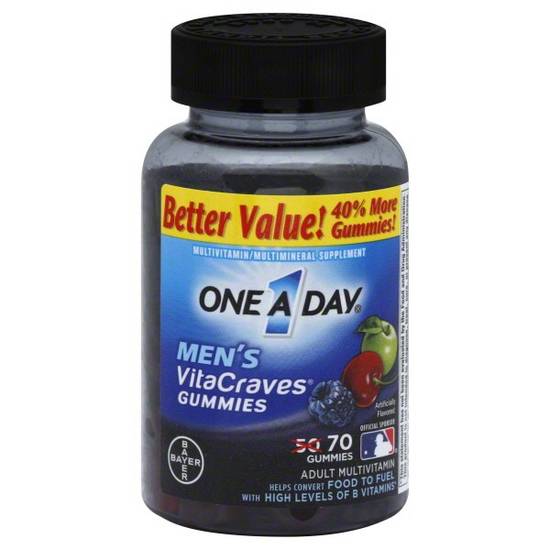 Order One A Day Men's VitaCraves Adult Multivitamin Gummies (70 ct) food online from Rite Aid store, Palm Desert on bringmethat.com