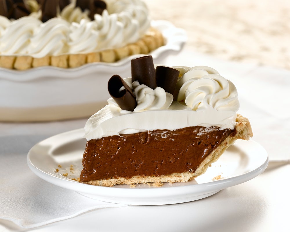 Order Chocolate French Silk Pie, slice food online from Perkins Restaurant & Bakery store, Kingsport on bringmethat.com