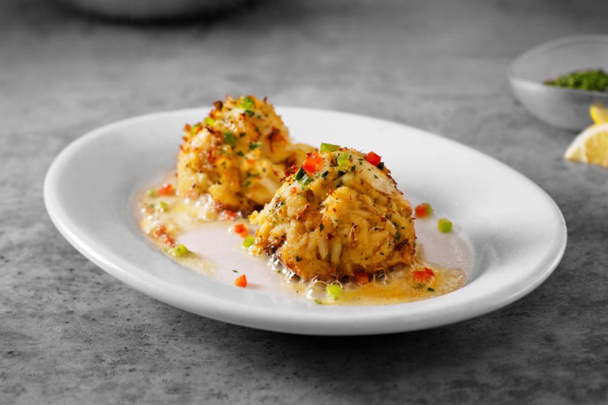 Order SIZZLING BLUE CRAB CAKES food online from Ruth Chris Steak House store, Lafayette on bringmethat.com
