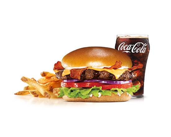 Order Bacon & Cheese Angus Burger Combo food online from Hardee store, Beaver on bringmethat.com