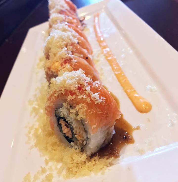 Order Spicy Salmon Mania Roll food online from Aji Sushi store, College Station on bringmethat.com