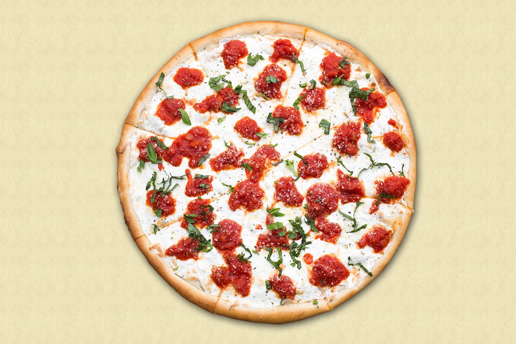Order Margherita Pizza - Medium 12" (6 Slices) food online from Pizza Bella store, Albany on bringmethat.com