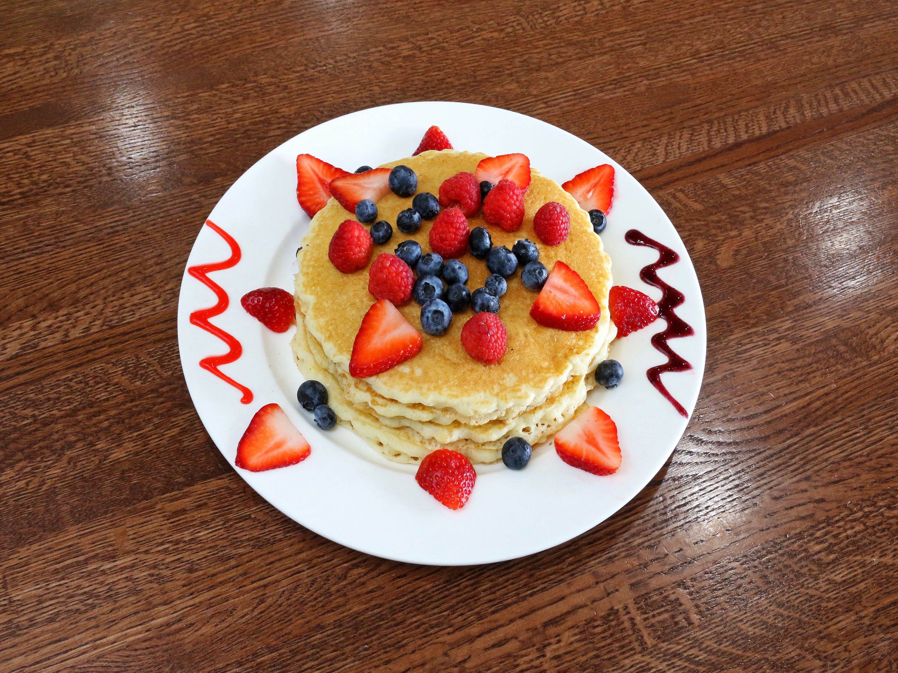 Order Berry Pancakes food online from Garden Berry Cafe store, Vernon Hills on bringmethat.com