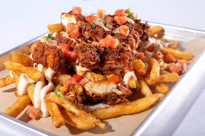 Order Dirty Bird Loaded Fries food online from Cluck's Nashville Hot Chicken store, Meridian on bringmethat.com