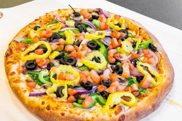 Order 14" Large Veggie 3PO food online from Holy Pie Pizzeria store, Garden City on bringmethat.com