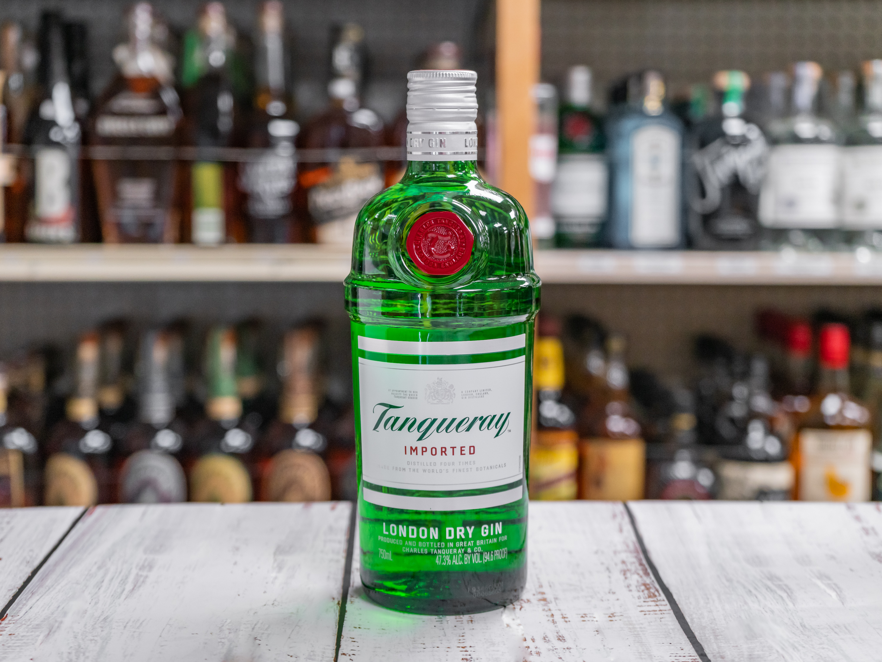 Order Tanqueray, 750 ml. Gin (47.3% ABV) food online from Kwik & Convenient store, San Francisco on bringmethat.com